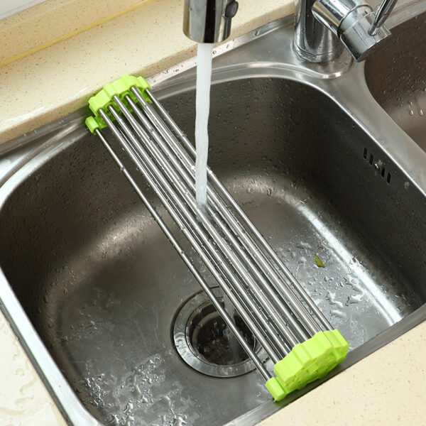 Wholesale TPE Dish Drying Rack Roll-Up Type Drain Racks Custom