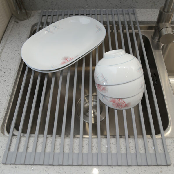 Stainless Steel Fully Covered Silicone Square Tube Dish Drying Rack Wholesale
