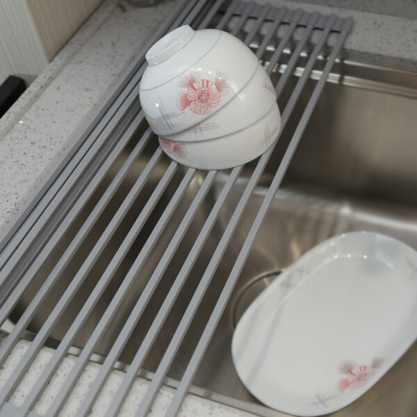 Stainless Steel Fully Covered Silicone Square Tube Dish Drying Rack Wholesale