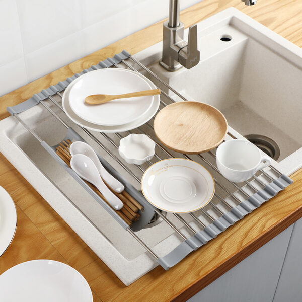 Silicone-Edged Slot-Type Dish Drying Rack Wholesale